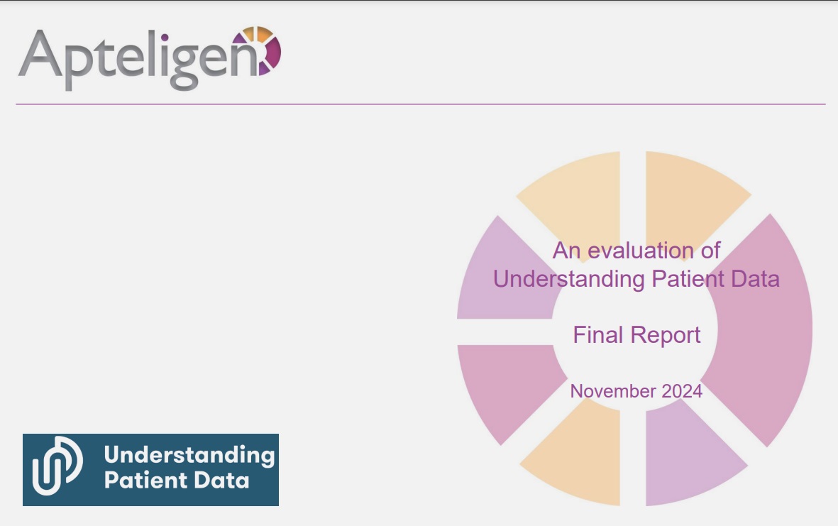 the apteligen and UPD logos with the text 'an evaluation of understanding patient data final report november 2024'